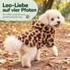 Hundejacke Plüsch im Leo-Design mit Kapuze & Ohren – Produktbild-Vorschau 6