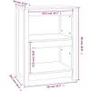 The Living Store Bücherregal Grau 50x35x68 cm Massivholz Produktbild-Vorschau 9