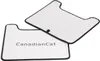 Two white cat litter mats with black trim are shown on a white background. One mat is placed on top of the other, slightly offset. Produktbild-Vorschau