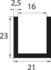 V32 Fassungsprofil Fassungsbereich 16 mm  Kantenschutz EPDM Produktbild-Vorschau 2