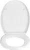 A white toilet seat and lid are shown from a top-down view against a white background. Produktbild-Vorschau
