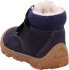 A single blue boot with white stitching and a brown sole, lined with white fur. Produktbild-Vorschau