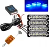 4x LED MODRÉ INDIKÁTORY VÝSTRAŽNÁ LAMPIČKA Diaľkové Náhľad obrázku produktu 1