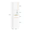 A diagram showing the dimensions of a white bathroom cabinet. Anteprima dell’immagine prodotto