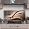 DEQORI Küchenrückwand Glas 100x50 cm 'Edelmetallschwingung' Produktbild-Vorschau 3