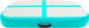 A turquoise and white inflatable gymnastics mat is shown against a white background. Produktbild-Vorschau