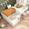 A child's bedroom with a bed and desk setup. Produktbild-Vorschau