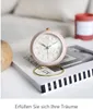 Geräuschloser Wecker Rosa, Mit Nachtlicht Und Retro-Design, Produktbild-Vorschau 3