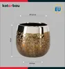 KOTARBAU® Keramik Blumentopf Gold rund Spiegeleffekt ⌀ 12,5 Produktbild-Vorschau 3