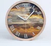 Holzuhr 30fi cm wanduhr - weiße Spitzen - Sonnenuntergang Produktbild-Vorschau 1
