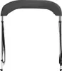 A gray bimini top with silver poles and black straps against a white background. Náhľad obrázku produktu