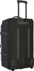 The back view of a dark blue rolling suitcase against a white background. Voir les images du produit