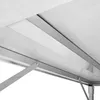 Close-up view of the underside of a stainless steel table, showing its support structure and hinges. Anteprima dell’immagine prodotto