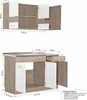 Homestyle4u Küche Küchenzeile Küchenblock Eiche Holz Weiß Produktbild-Vorschau 7
