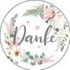 48x hochwertige Etiketten "Danke" rund hohe Klebekraft 4cm Produktbild-Vorschau 1