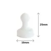 Set di 6 calamite al neodimio forma PEDINA bianca 19x25 mm Anteprima dell’immagine prodotto 2