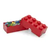 A red LEGO brick-shaped storage box with a lid, filled with colorful LEGO bricks. Anteprima dell’immagine prodotto