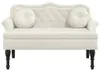 vidaXL Banc avec coussin Crème 120,5x65x75 cm Velours Voir les images du produit 3