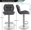 Yaheetech 2er Set Barhocker Barstühle Höhenverstellbar Produktbild-Vorschau 3