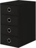 Schubladenbox DIN A5 4er mit Griffloch, Schwarz, 250 x 175 Produktbild-Vorschau 3