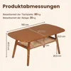 KOMFOTTEU 2-stöckiger Couchtisch mit Rattanablage & Produktbild-Vorschau 7