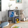Detská odkladacia polica s kockami a zásuvkami, MDF, biela Náhľad obrázku produktu 9