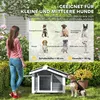 Abris pour chien SUGIFT en bois de pin, avec sol amovible, Voir les images du produit 9