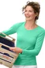 Langärmeliges Baumwoll-T-Shirt für Damen, 95% Baumwolle, 5% Produktbild-Vorschau 1