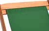 A close-up view of the top section of a green fabric sling on a wooden chair frame. Anteprima dell’immagine prodotto