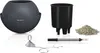 A collection of items for a planter, including the planter itself, an inner pot, a water level indicator, and drainage material. Náhľad obrázku produktu