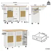 Diagrams and measurements of a kitchen cart. Produktbild-Vorschau