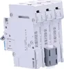 A close-up, side view of multiple electrical circuit breakers stacked together. Produktbild-Vorschau