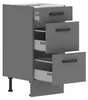 Küche NESSA Unterschrank 40 cm Anthrazit Küchenzeile Produktbild-Vorschau 2