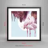 Gerahmtes Poster - Schwarzer Rahmen - Flamingos Palmen Mond Produktbild-Vorschau 5