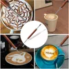 Latte Art Stift Edelstahl Holzgriff 15,5 cm Kaffeekunst Anteprima dell’immagine prodotto
