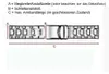 Uhrenarmband Edelstahl Massiv silbern matt Minott  24317S, Produktbild-Vorschau 3