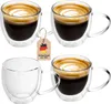 Intirilife 4x Doppelwandiges Thermo Glas Set in 200 - 250ml Produktbild-Vorschau 1