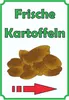 Verkaufsschild Schild Kartoffeln Hochkant mit Pfeil rechts Produktbild-Vorschau 1