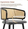 Close-up of an armchair with text overlays highlighting its ergonomic design. Podgląd zdjęcia produktu
