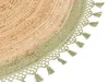 BELIANI Teppich Beige und Grün Rund ø 140 cm Boho Rustikale Produktbild-Vorschau 4