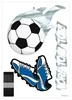 itenga DEKO-SET FUSSBALL blau weiß mit Bastel SCHULTÜTE 85 Produktbild-Vorschau 3