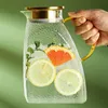 Wasserkrug Karaffe Glas mit Edelstahl-Deckel Produktbild-Vorschau 4