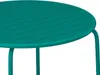 Gartentisch rund 110 cm aus Metall - Meeresblau - MIRMANDE Produktbild-Vorschau 3
