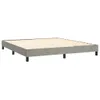 vidaXL Boxspringbett mit Matratze Hellgrau 180x200 cm Samt Produktbild-Vorschau 3