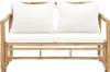 vidaXL 2-Sitzer Gartensofa mit Polstern Bambus Produktbild-Vorschau 1