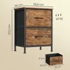 Kommode, Schrank, 2 Stoffschubladen, für Schlafzimmer, Produktbild-Vorschau 9