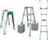 Aluminium telescoopladder, 2x2 sporten, multifunctionele Productafbeelding-voorbeeld 1