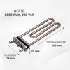 Heizelement mit Thermosicherung passend wie Bosch 12024403 Produktbild-Vorschau 2