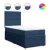 Boxspringbett mit Matratze Blau 80x200 cm Stoff Produktbild-Vorschau 1