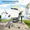LZQ Gartenliege Klappbar mit Sonnendach, Gepolsterter Produktbild-Vorschau 8